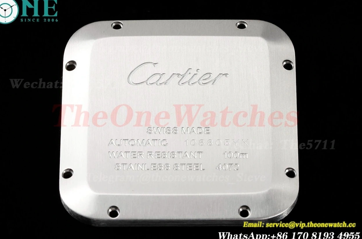 Santos MY9019 Rmn Cartier GF White SS XL 40MM De RU Mens 0412